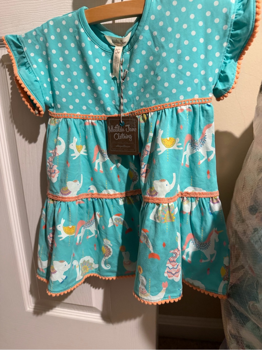 Matilda Jane Aqua Mermaid & Unicorn Ruffle top